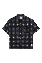 Geometric Print Bowling Collar Shirt